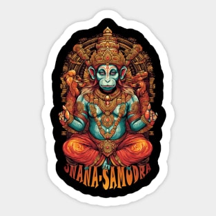 Explore the Ocean of Knowledge with Lord Hanuman Sticker